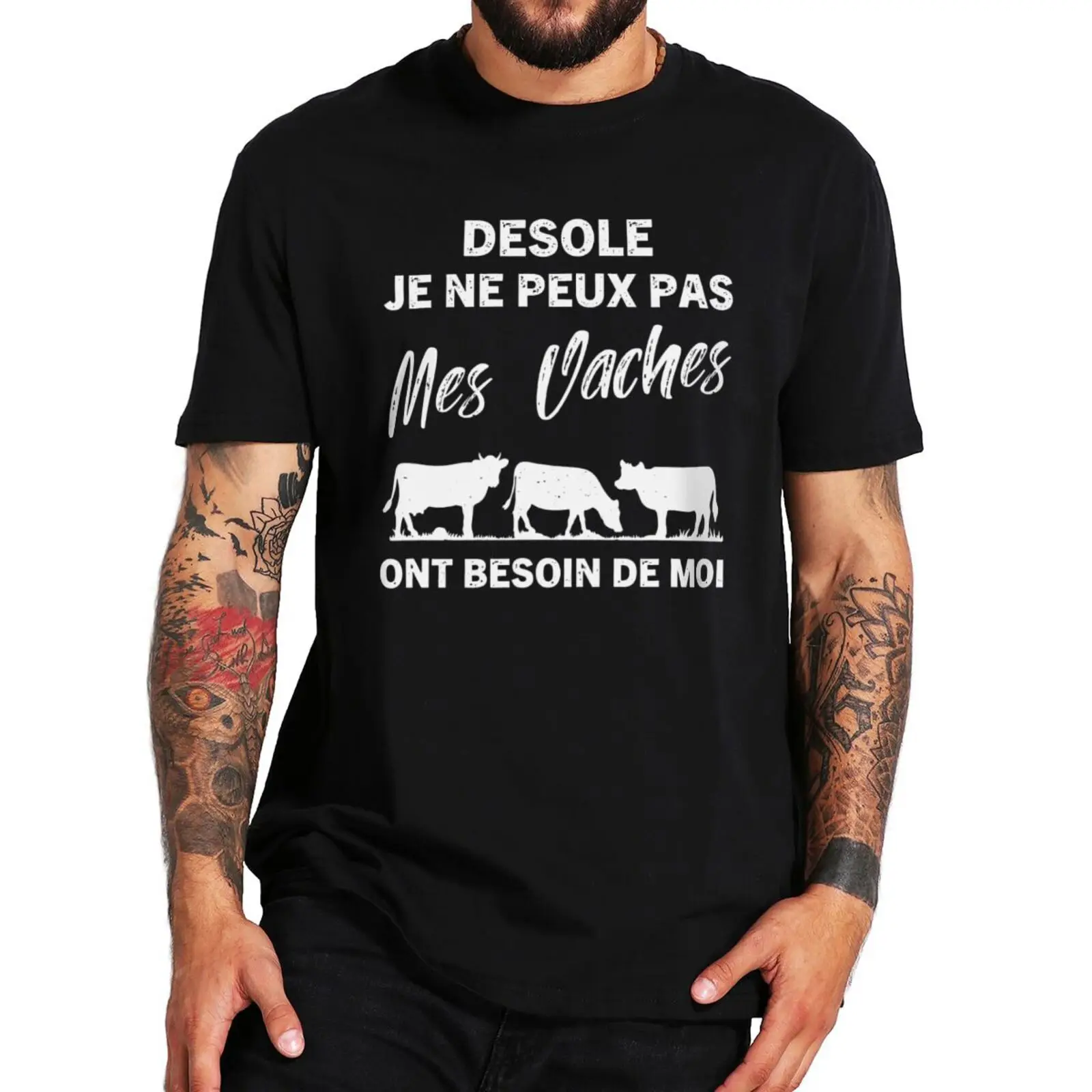 Sorry I Can't My Cows Need Me T Shirt Funny French Sayings Quote Vintage Men Women Clothing EU Size 100% Cotton Summer T-shirt
Sorry I Can't My Cows Need Me T Shirt Funny French Sayings Quote Vintage Men Women Clothing EU Size 100% Cotton Summer T-shirt
