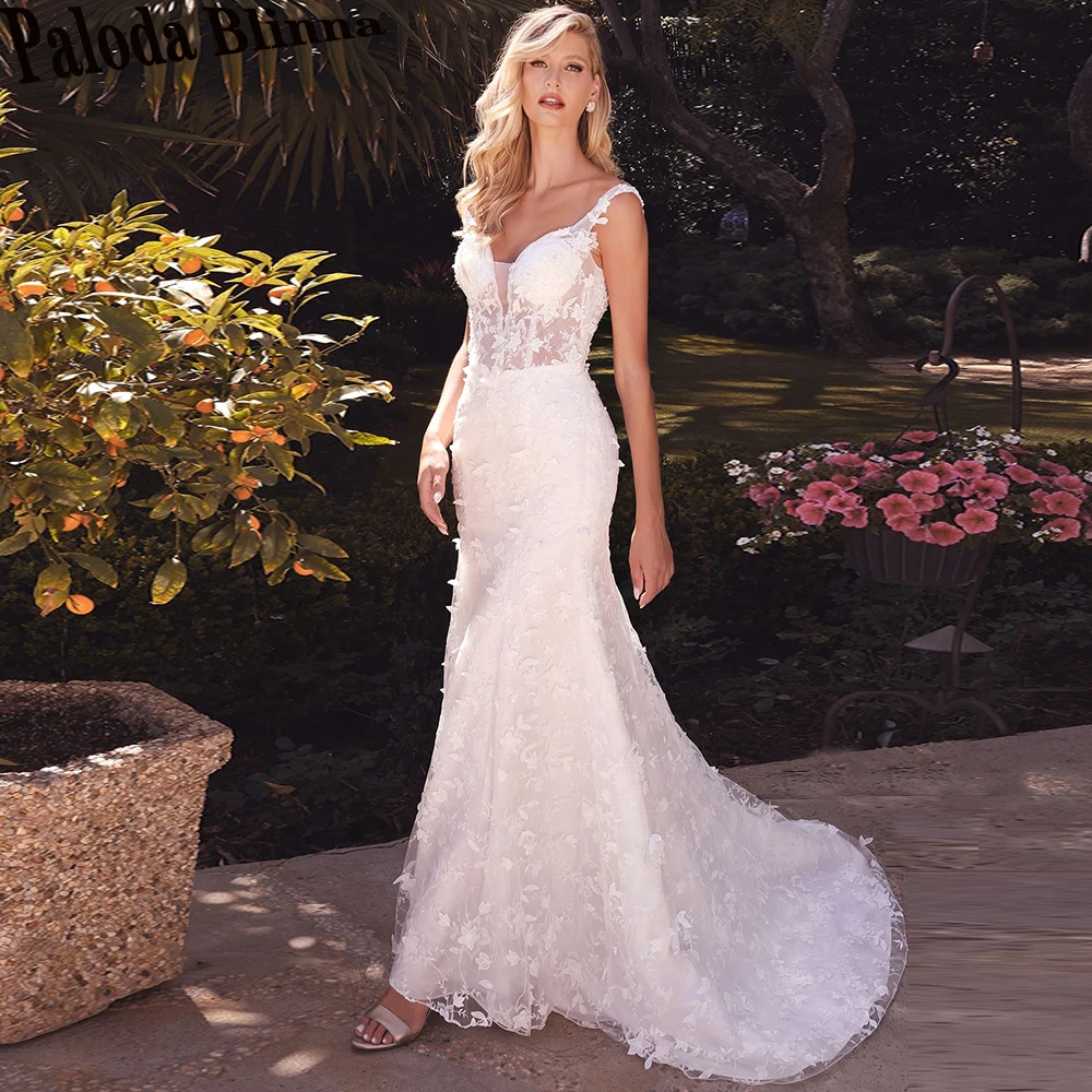 Paloda Vintage Trumpet Button Wedding Dresses For Bride V-Neck Tank Sleeveless Court Train Appliques Tulle Robe De Mariée
Paloda Vintage Trumpet Button Wedding Dresses For Bride V-Neck Tank Sleeveless Court Train Appliques Tulle Robe De Mariée