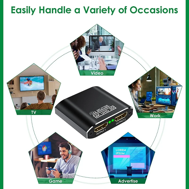 HDMI-совместимый сплит-тер 1 в 2 выход 4K Алюминиевый HDCP, сплит-экран поддерживает 3D 4K @ 30 Гц Full HD1080P для PS4 HDTV
HDMI-совместимый сплит-тер 1 в 2 выход 4K Алюминиевый HDCP, сплит-экран поддерживает 3D 4K @ 30 Гц Full HD1080P для PS4 HDTV