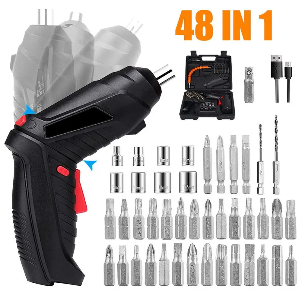 48 In 1 Cordless Electric Screwdriver Rechargeable Ergonomically Handle Drill Driver Power Tool Bit With Led Light Drop Shipping
48 In 1 Cordless Electric Screwdriver Rechargeable Ergonomically Handle Drill Driver Power Tool Bit With Led Light Drop Shipping