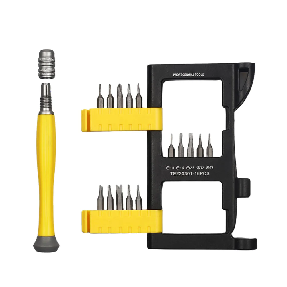 16 In 1 Screwdriver Set Magnetic Precision Slotted Cross Screwdriver Bits Multifunctional Torx Star Screw Driver Hand Tools
16 In 1 Screwdriver Set Magnetic Precision Slotted Cross Screwdriver Bits Multifunctional Torx Star Screw Driver Hand Tools
