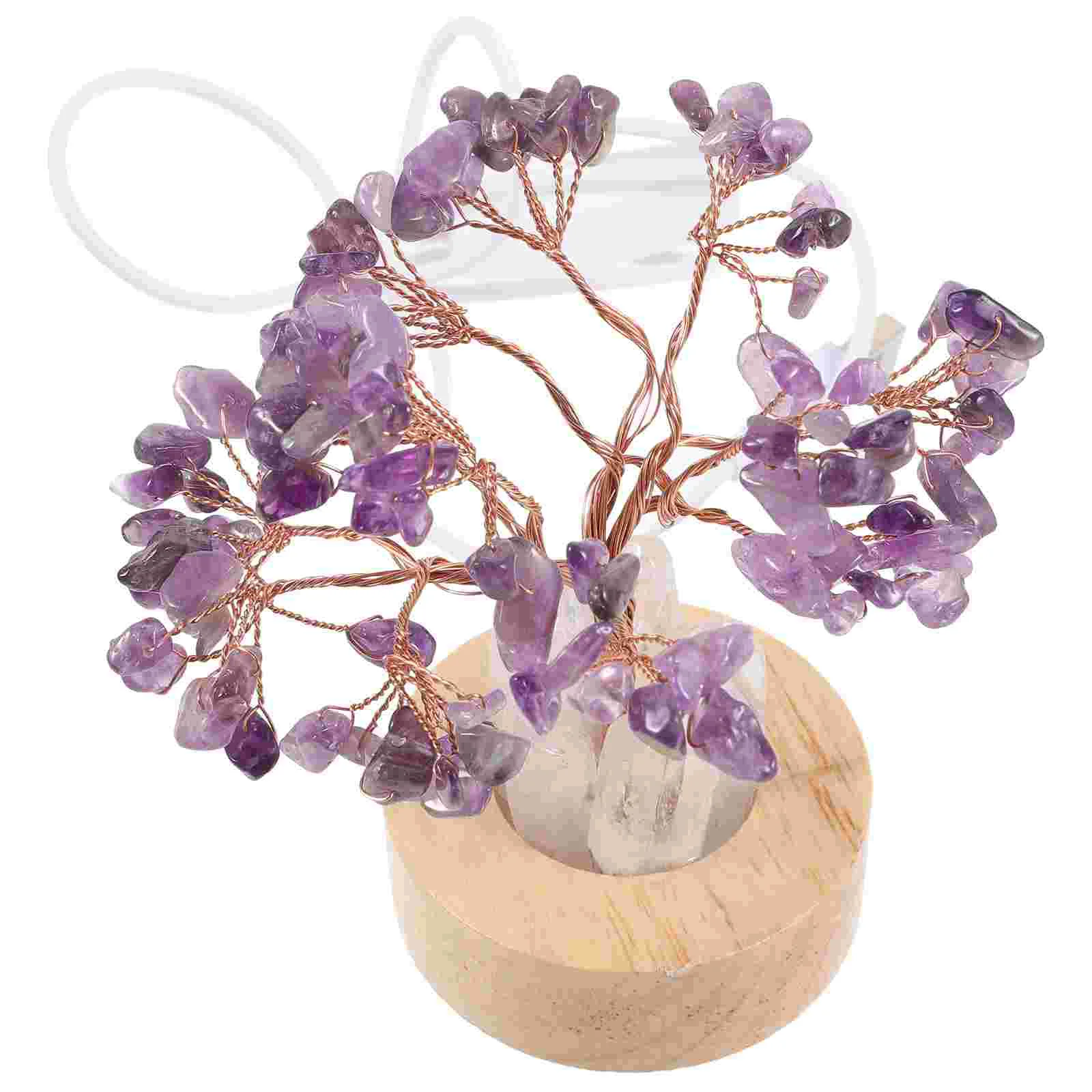 Bedroom Night Light Decorative Small Single Crystal Lamp Amethyst Tree Wooden Bedside
Bedroom Night Light Decorative Small Single Crystal Lamp Amethyst Tree Wooden Bedside