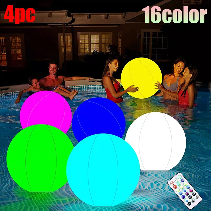 Pool Ball Light Control Lamp Inflatable Party Floating Beach 16colors Yard Waterproof Light Remote Glowing Lawn
Pool Ball Light Control Lamp Inflatable Party Floating Beach 16colors Yard Waterproof Light Remote Glowing Lawn