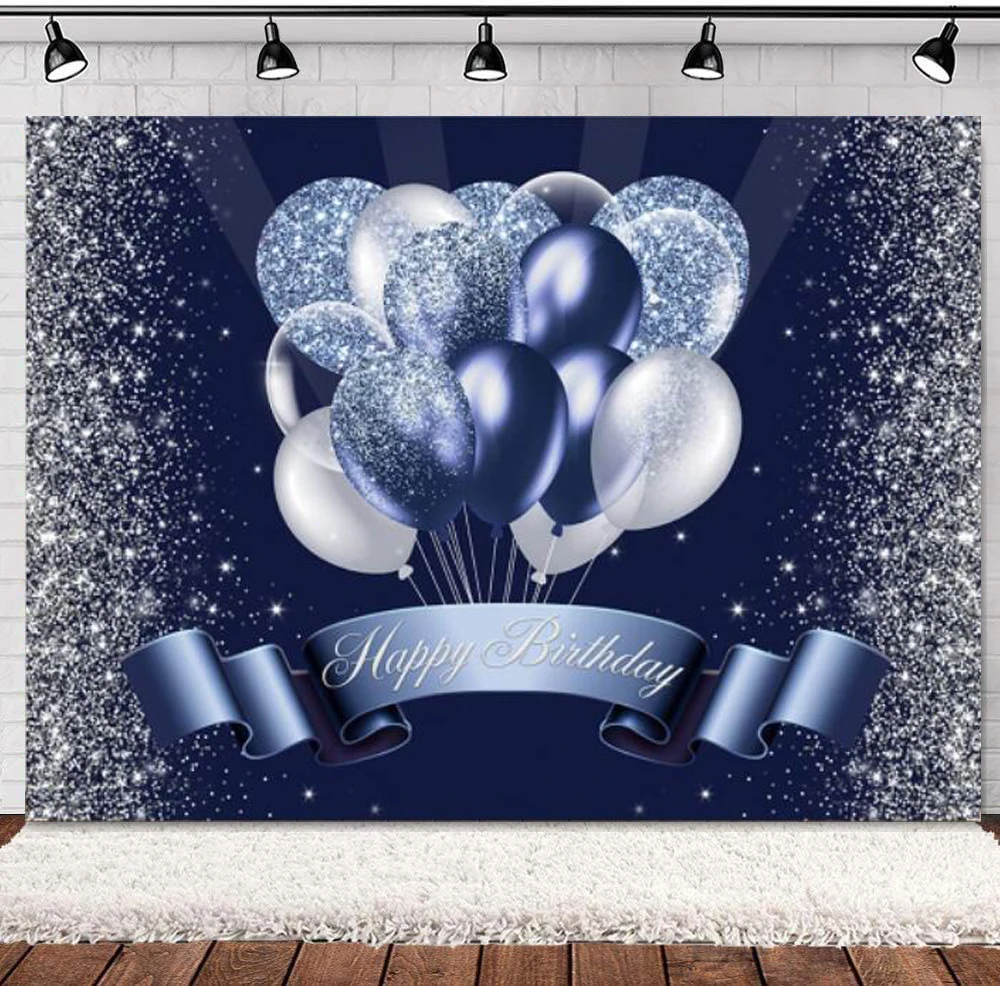 Glitter Navy Blue And Silver Birthday Photography Backdrop Balloon Sequins Dots Sweet 16 18th 21st Background Banner Party Decor
Glitter Navy Blue And Silver Birthday Photography Backdrop Balloon Sequins Dots Sweet 16 18th 21st Background Banner Party Decor