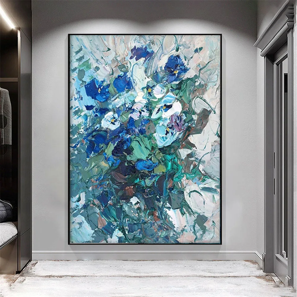 100% Hand-Painted Decorative Textured Art Picture Abstract Wall Decor Palette Knife Flowers Oil Painting Canvas Blue Rose MURAL
100% Hand-Painted Decorative Textured Art Picture Abstract Wall Decor Palette Knife Flowers Oil Painting Canvas Blue Rose MURAL