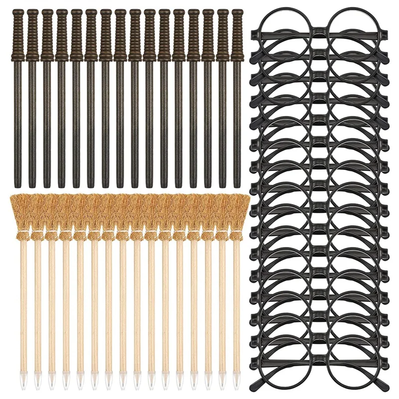 48 Pcs Witch Broom Pencil and Wands Pencils and Glasses with Round Frame No Lenses, Wizard Wands Theme Party Supplies
48 Pcs Witch Broom Pencil and Wands Pencils and Glasses with Round Frame No Lenses, Wizard Wands Theme Party Supplies