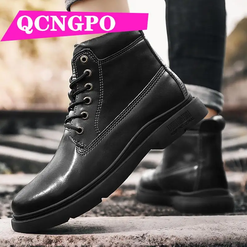 Laces boots retro Martin boots Motorcycle boots ankle Cowboy British Style Round Toe working boots Medium Cut classic boots 
Laces boots retro Martin boots Motorcycle boots ankle Cowboy British Style Round Toe working boots Medium Cut classic boots