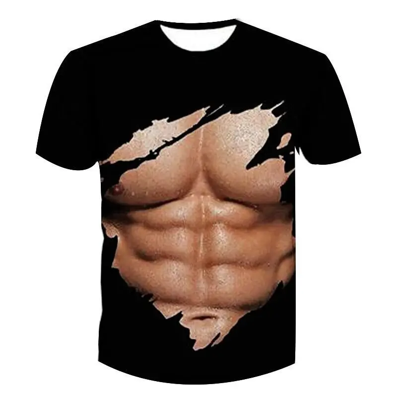 Mens Short Sleeve Muscle 3d T-shirt Abdominal Leisure Pullover Short Sleeve Mens T-shirt graphic t shirts men clothing
Mens Short Sleeve Muscle 3d T-shirt Abdominal Leisure Pullover Short Sleeve Mens T-shirt graphic t shirts men clothing