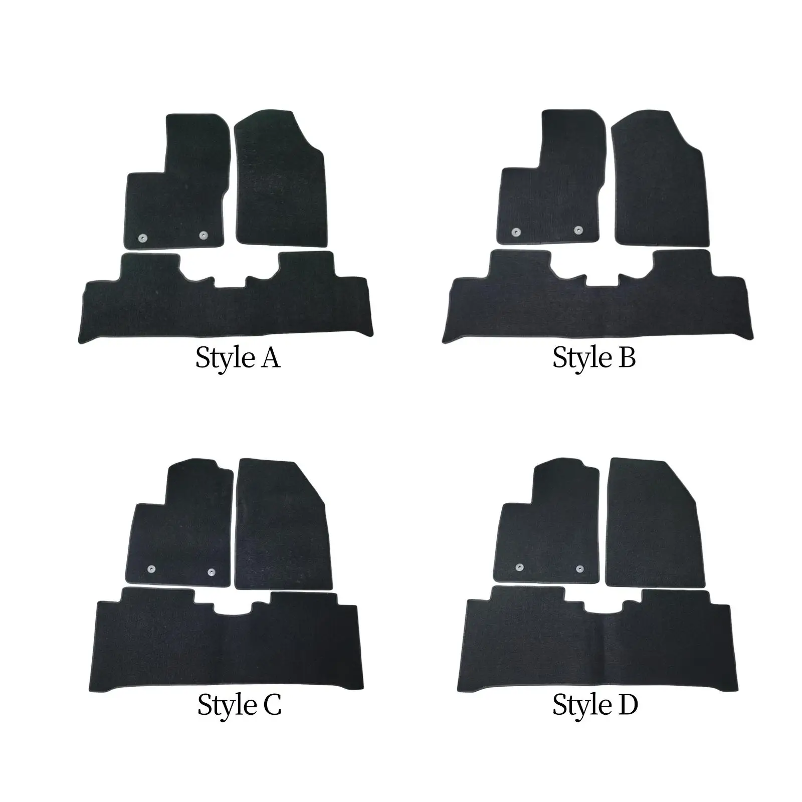 

3 шт. автомобильные коврики, передние и задние износостойкие черные автомобильные напольные вкладыши для Byd Yuan Pro, замена, простая установка