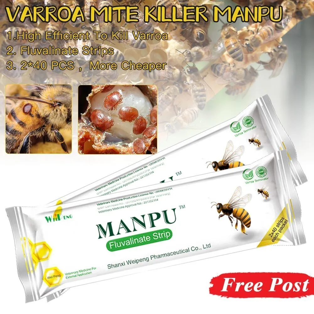80PCS Fluvalinate Strips Manpu Varroa Bees Beekeeping Products Medicines Anti Varroa Mite Control
80PCS Fluvalinate Strips Manpu Varroa Bees Beekeeping Products Medicines Anti Varroa Mite Control