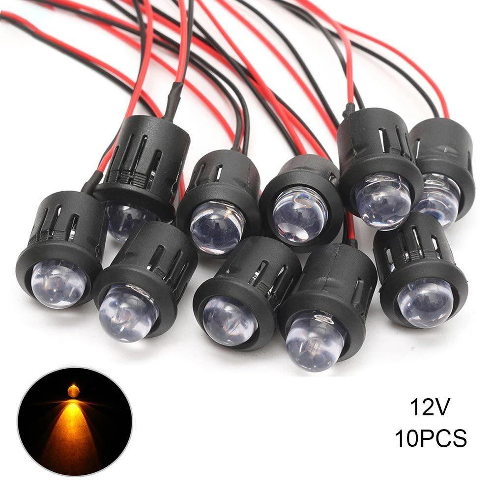 High Quality LED Bulbs Lamp /White/ Blue/Yellow 10PCS/Set 10mm Pre-Wired Ultra Clear Bulb 25 Degree Viewing Angle
High Quality LED Bulbs Lamp /White/ Blue/Yellow 10PCS/Set 10mm Pre-Wired Ultra Clear Bulb 25 Degree Viewing Angle