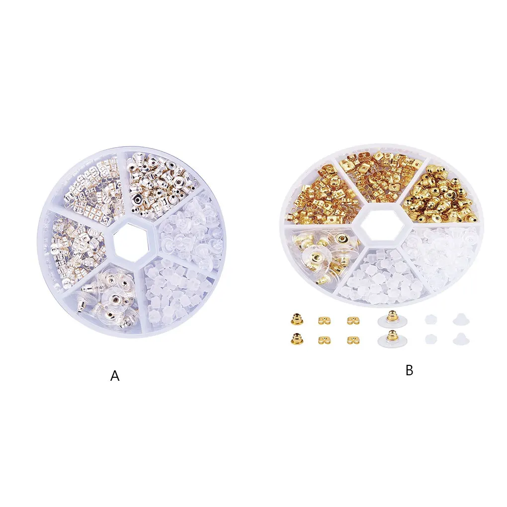 260 Pieces Earring Back with Storage Box Stopper Jewelry Ear Stud Blockers Handicraft Making Set for Professional Silver
260 Pieces Earring Back with Storage Box Stopper Jewelry Ear Stud Blockers Handicraft Making Set for Professional Silver