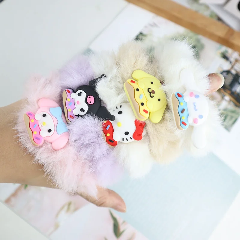 Cartoon Sanrio kawaii furry hair ring HelloKitty girly heart sweet high elastic hair elastic head rope hair accessories gift 
Cartoon Sanrio kawaii furry hair ring HelloKitty girly heart sweet high elastic hair elastic head rope hair accessories gift