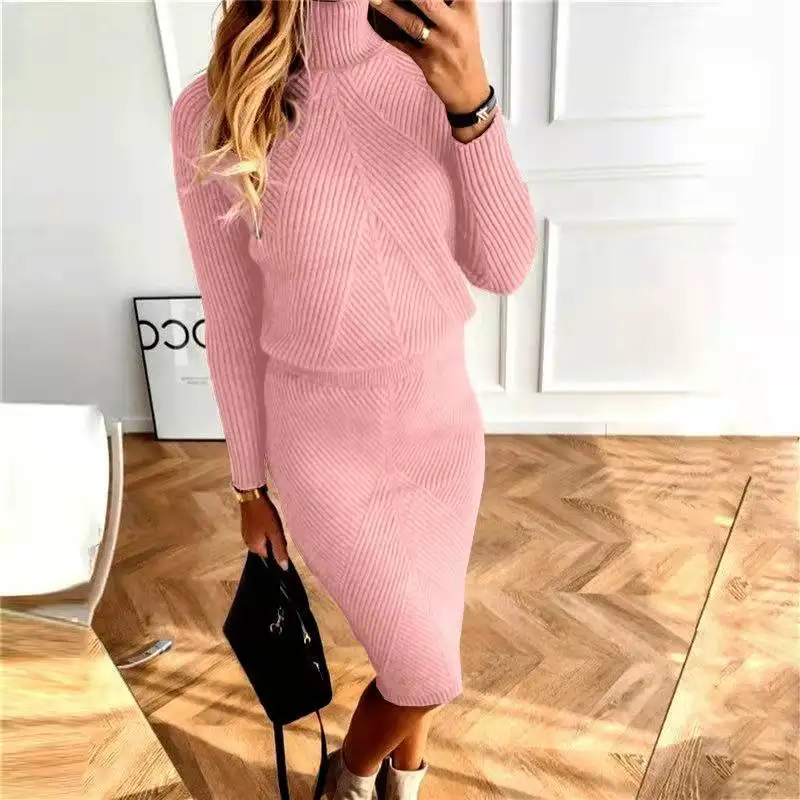 2022 Autumn and Winter New Women's Wear High Collar Knitted Solid Color Pullover Sweater Elegant Dresses for Women Dress
2022 Autumn and Winter New Women's Wear High Collar Knitted Solid Color Pullover Sweater Elegant Dresses for Women Dress