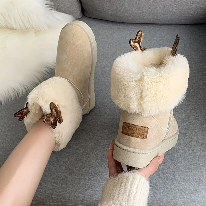 Fur Warm Snow Boots Winter 2023 New Women Suede Causal Chelsea Boots Round Toe Fashion Ankle Boots Walking Punk Zapatillas Mujer
Fur Warm Snow Boots Winter 2023 New Women Suede Causal Chelsea Boots Round Toe Fashion Ankle Boots Walking Punk Zapatillas Mujer