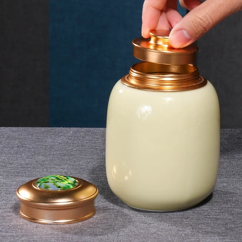 Double Layer Alloy Sealed Jar Porcelain Tea Tank Moisture-proof Coffee Candy Jar Travel Mini Portable Storage Tank Decoration
Double Layer Alloy Sealed Jar Porcelain Tea Tank Moisture-proof Coffee Candy Jar Travel Mini Portable Storage Tank Decoration