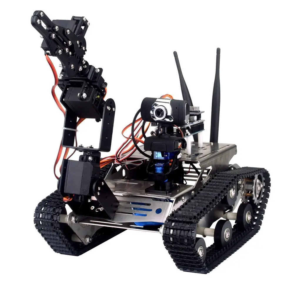 Unfinished Smart Robotic Car Kit + A1 Robot Arm Standard Version Black WIFI Robot Tank Kit
Unfinished Smart Robotic Car Kit + A1 Robot Arm Standard Version Black WIFI Robot Tank Kit