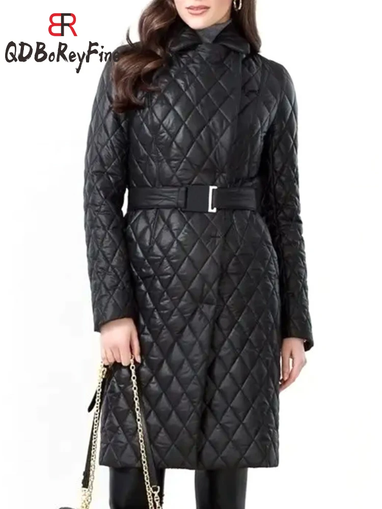 Women's Winter Parka with Belt 2023 New Black Oversize Long Padded Jacket Streetwear Fashion Female Thin Quilted Coat for Women
Women's Winter Parka with Belt 2023 New Black Oversize Long Padded Jacket Streetwear Fashion Female Thin Quilted Coat for Women