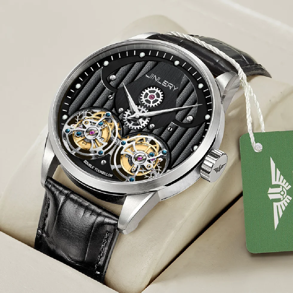 JINLERY Double Flywheel Men Watches Fashion Casual Tourbillon Watch for Men Mechanical Wristwatch Timepiece Relogio Masculino
JINLERY Double Flywheel Men Watches Fashion Casual Tourbillon Watch for Men Mechanical Wristwatch Timepiece Relogio Masculino
