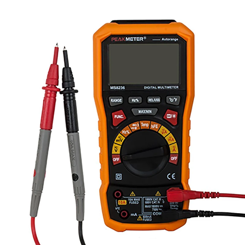 Digital Multimeter Tester AC/DC Voltage Current Resistance Capacitance Frequency Temperature Tester Meter Auto Range 6000 Counts
Digital Multimeter Tester AC/DC Voltage Current Resistance Capacitance Frequency Temperature Tester Meter Auto Range 6000 Counts