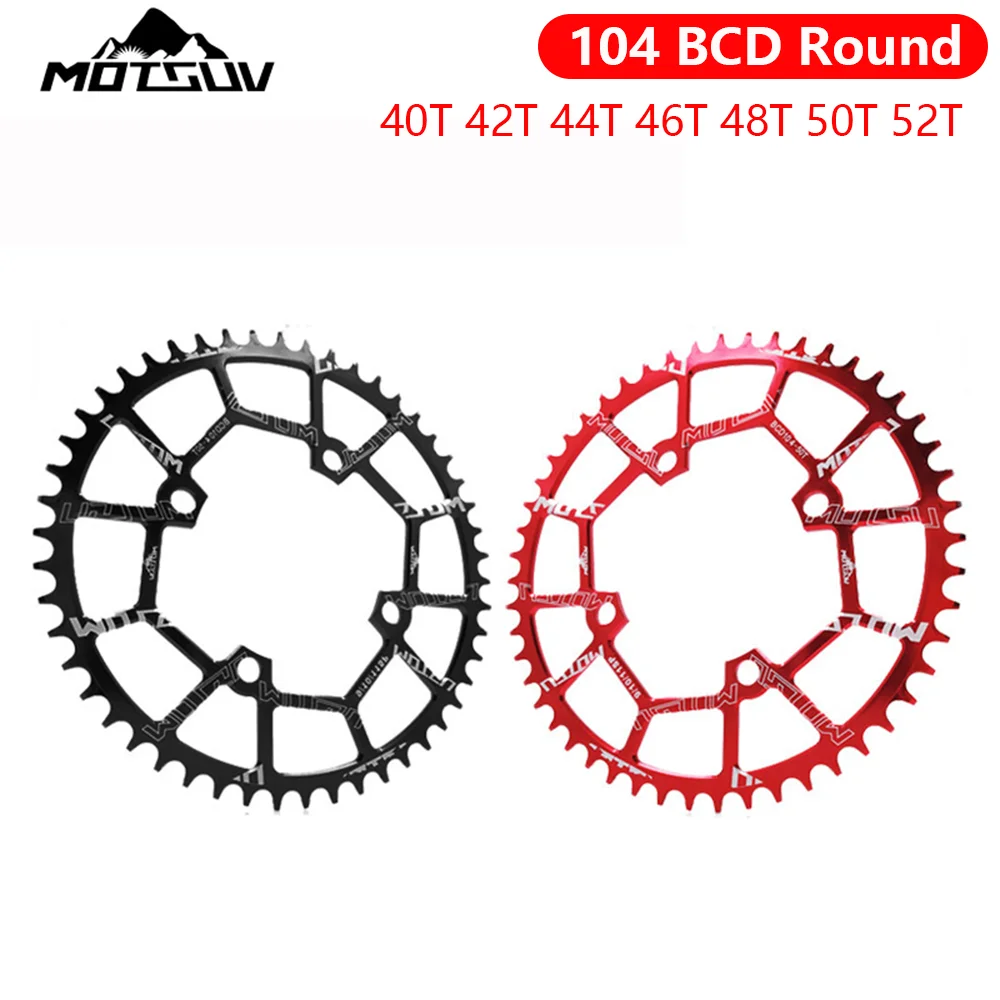 MOTSUV 104BCD 40T 42T 44T 46T 48T 50T 52T Mountain Bicycle Chainwheel MTB Crankset Narrow Wide Round Chainring
MOTSUV 104BCD 40T 42T 44T 46T 48T 50T 52T Mountain Bicycle Chainwheel MTB Crankset Narrow Wide Round Chainring