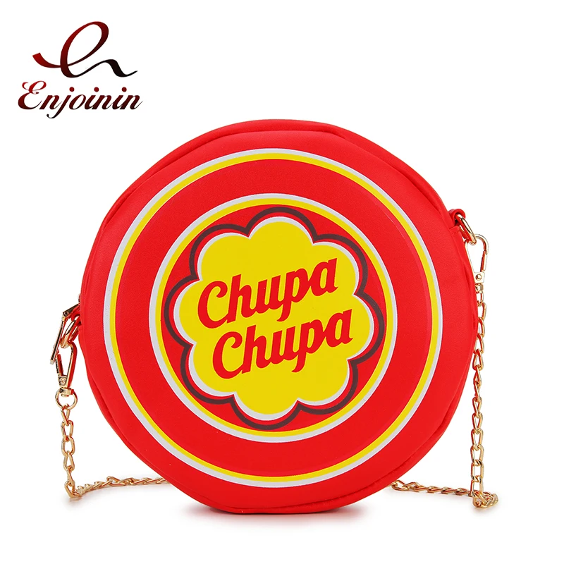 Cute Chupa Chupa Candy Shaped Purses and Handbags for Women Kawaii Circular Chain Crossbody Bag Girls Novlety Shoulder Bag
Cute Chupa Chupa Candy Shaped Purses and Handbags for Women Kawaii Circular Chain Crossbody Bag Girls Novlety Shoulder Bag
