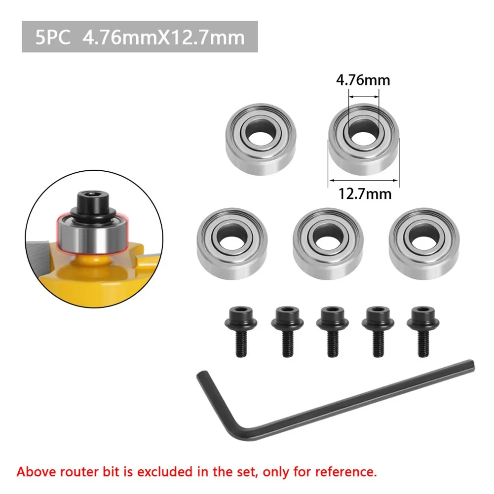 10pcs Router Bits Top Mounted Ball Bearings Guide For Router Bit Bearing Milling Cutter Heads Repairing Replacement Accessory
10pcs Router Bits Top Mounted Ball Bearings Guide For Router Bit Bearing Milling Cutter Heads Repairing Replacement Accessory