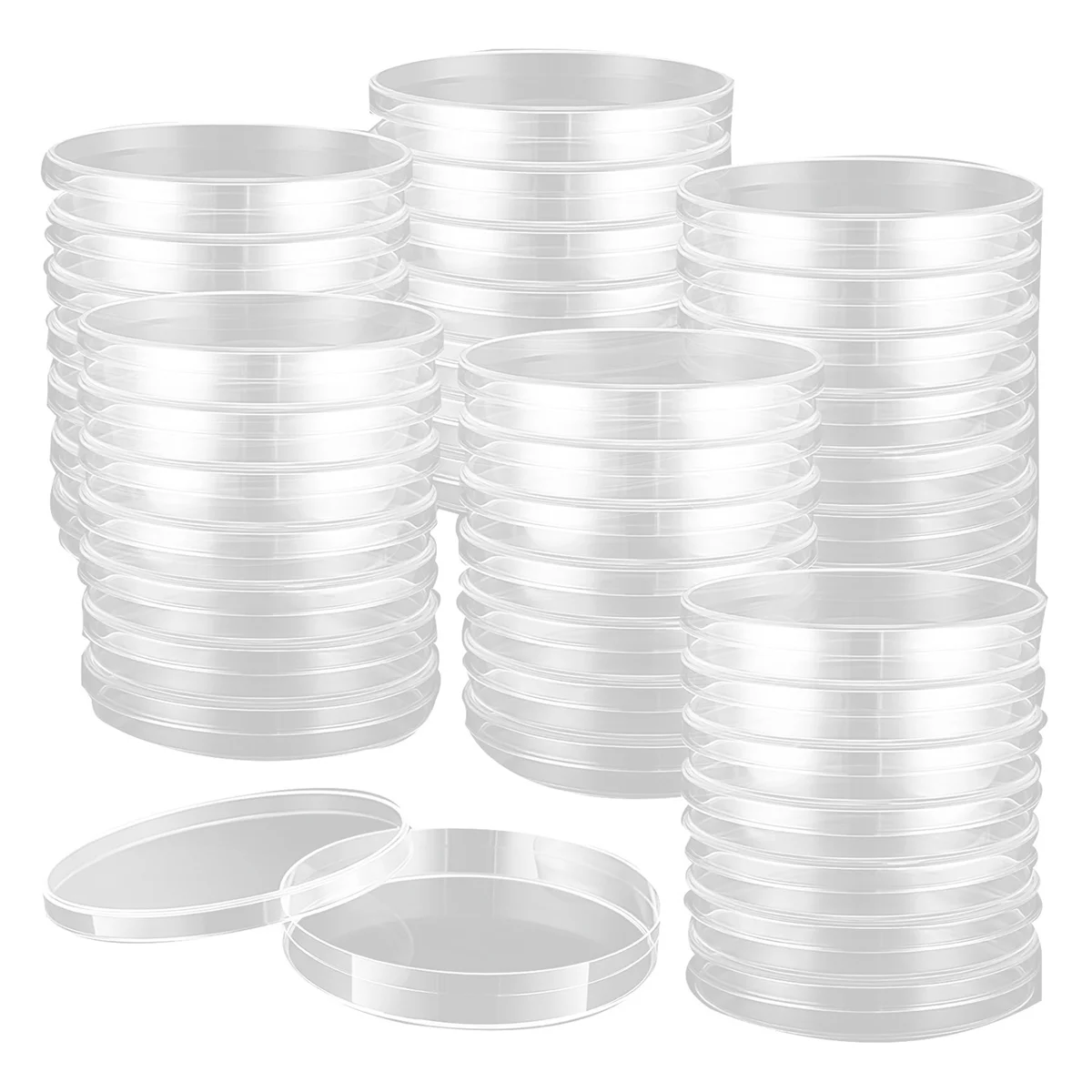 

200 Pack Sterile Plastic Petri Dishes with Lids 90Mm Dia X 15Mm Deep Clear Thick Science Dish Lab Cell Culture Dishes