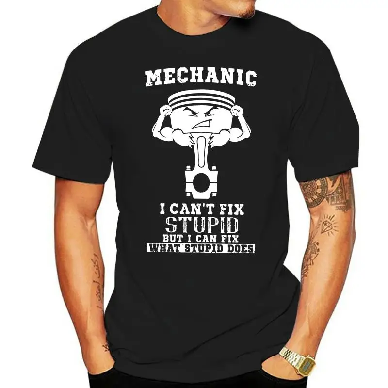 Vintage Mechanic I Can't Fix Stupid Tee Shirts Men Cotton Tshirt Car Fix Engineer Tees High Quality Fashion T Shirt
Vintage Mechanic I Can't Fix Stupid Tee Shirts Men Cotton Tshirt Car Fix Engineer Tees High Quality Fashion T Shirt
