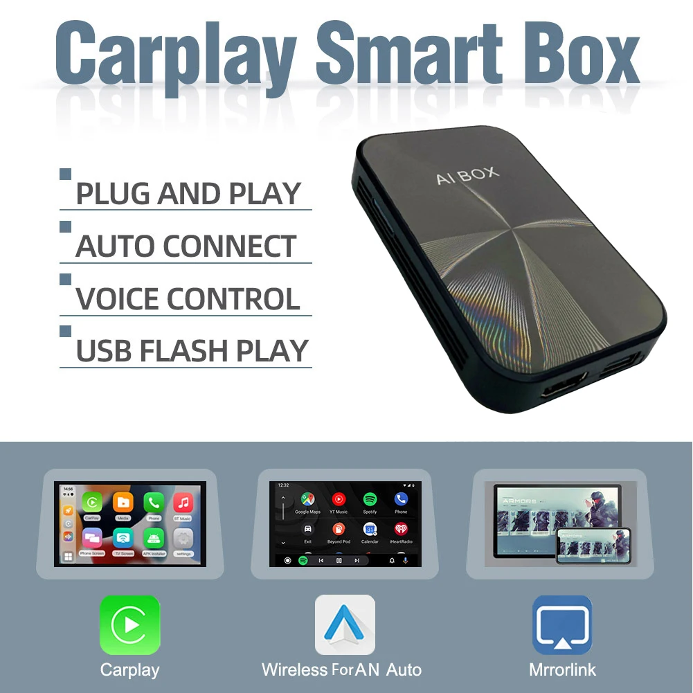 4 + 64G Carplay AI Box 10 HDMI выход беспроводное автозеркальное отображение GPS Touch Smart Plug And Play многофункциональное
4 + 64G Carplay AI Box 10 HDMI выход беспроводное автозеркальное отображение GPS Touch Smart Plug And Play многофункциональное