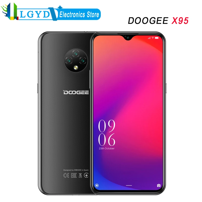 

DOOGEE X95 Smart Phone 2GB+16GB ROM 6.52 inch Water-drop Screen Android MTK6737V/WA Quad Core 1.3GHz Dual SIM 4G LTE 13MP Camera