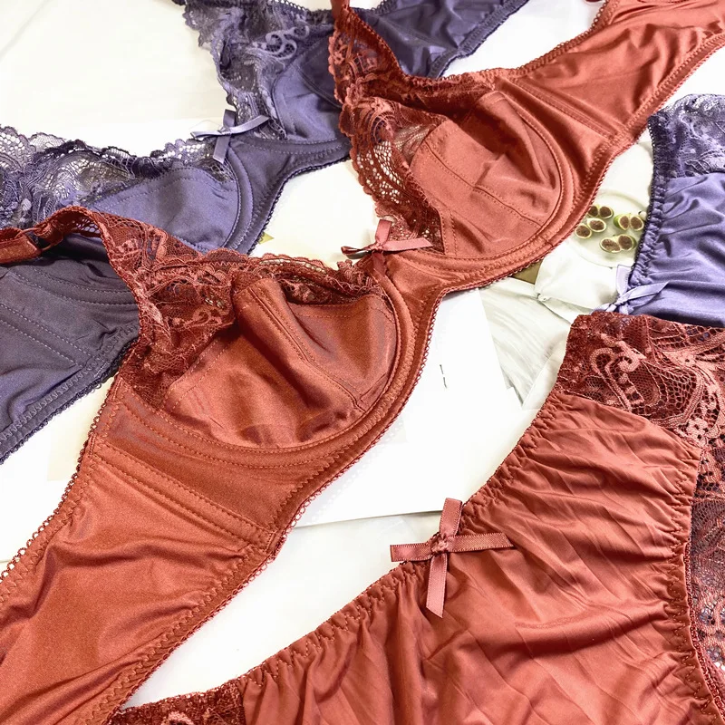 New Women's Sexy Super Thin Spongeless Large Size Bra Set Comfortable Breathable Gathering Lace Underwear
New Women's Sexy Super Thin Spongeless Large Size Bra Set Comfortable Breathable Gathering Lace Underwear