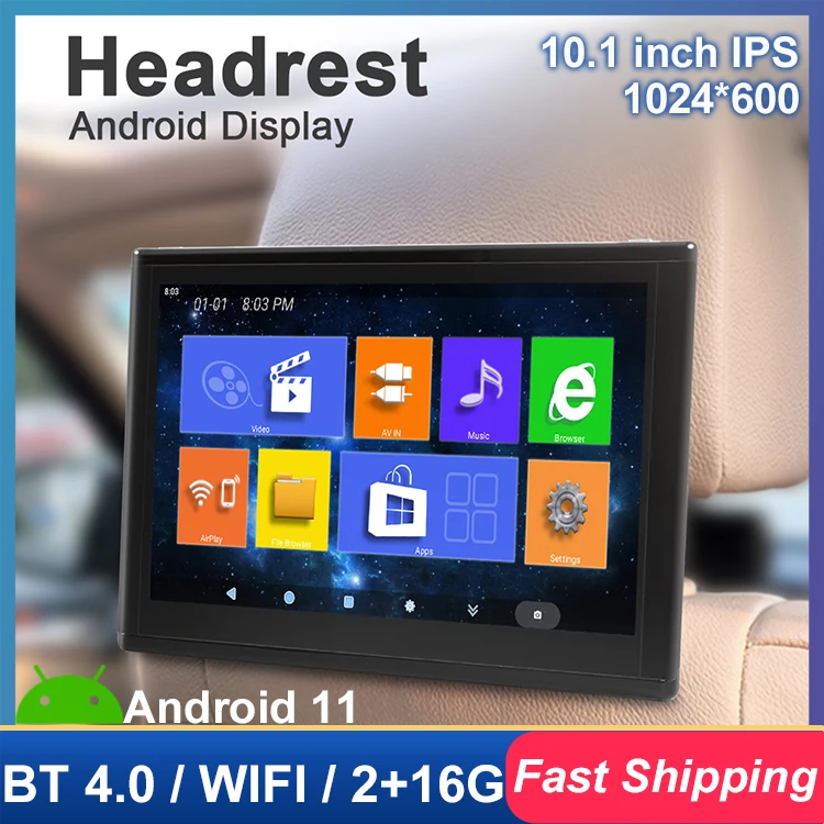 Car Headrest Monitor android 9.0 car TV screen 10.1 Inch Multifunction Tablet Touch Screen Support WiFi/USB/SD/HDMI in+Out/FM
Car Headrest Monitor android 9.0 car TV screen 10.1 Inch Multifunction Tablet Touch Screen Support WiFi/USB/SD/HDMI in+Out/FM