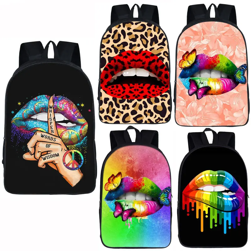 Leopard Lips Butterfly Backpack Teenagers Cute Schoolbags Women Sexy Lip Pattern Large Capability Laptop For Travel Book Bag
Leopard Lips Butterfly Backpack Teenagers Cute Schoolbags Women Sexy Lip Pattern Large Capability Laptop For Travel Book Bag