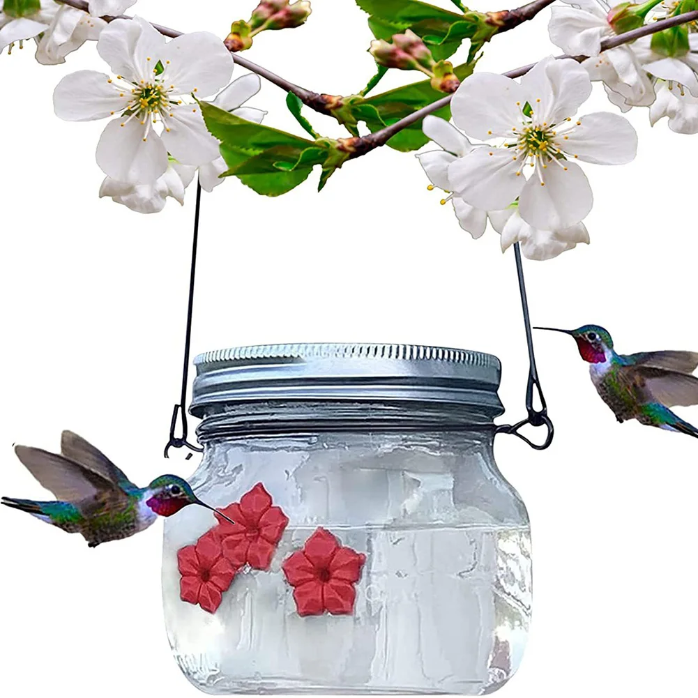 Hanging Hummingbird Feeder Outdoor Garden Bird Feeder Drinker Transparent Jar Flower Decoration Birds Accessories Supplies
Hanging Hummingbird Feeder Outdoor Garden Bird Feeder Drinker Transparent Jar Flower Decoration Birds Accessories Supplies