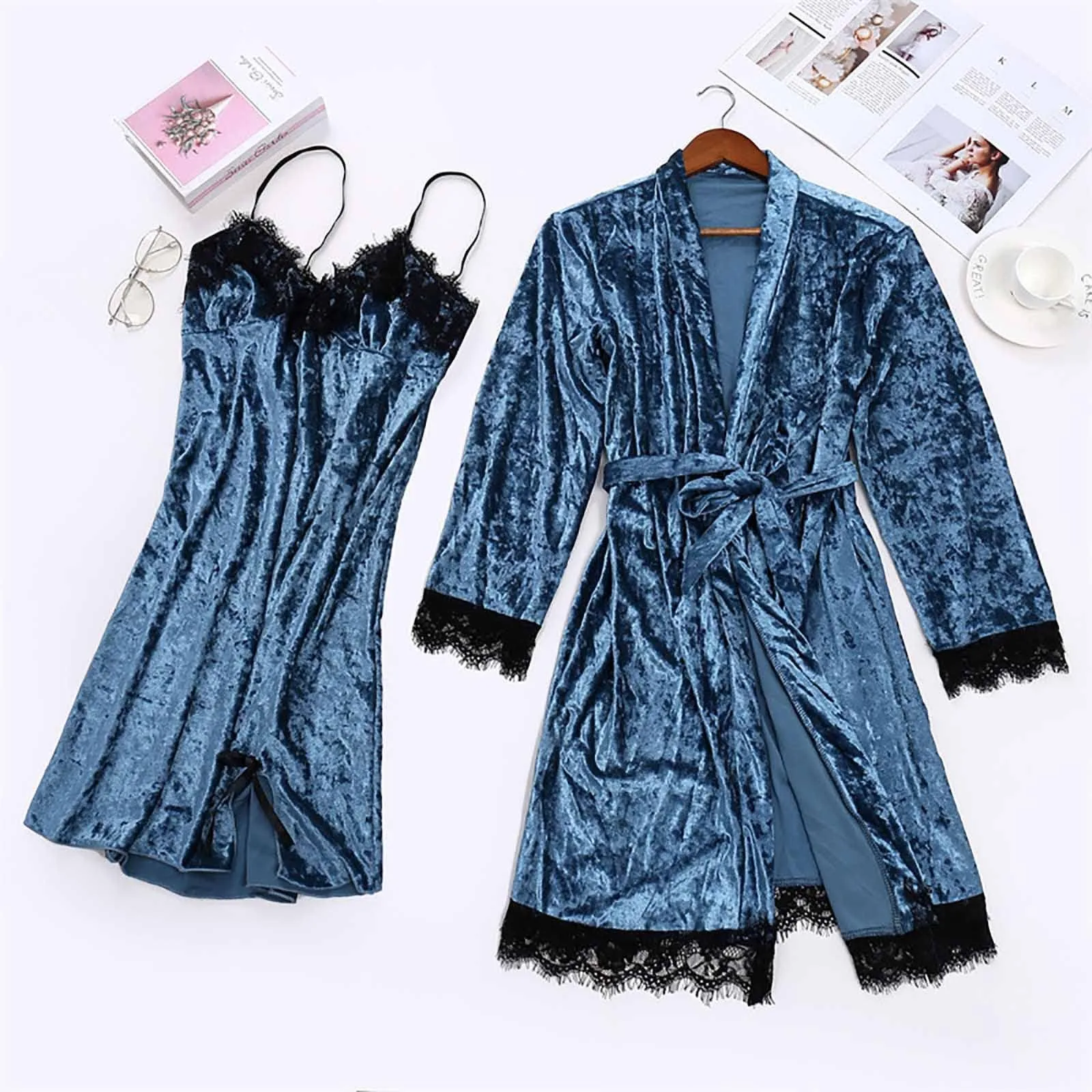 

Пикантный женский ночной халат, топ на бретельках, Пижамный костюм, летний комплект из двух предметов для сна, Повседневная Домашняя одежда, ночная рубашка, кимоно для сна, банная сорочка