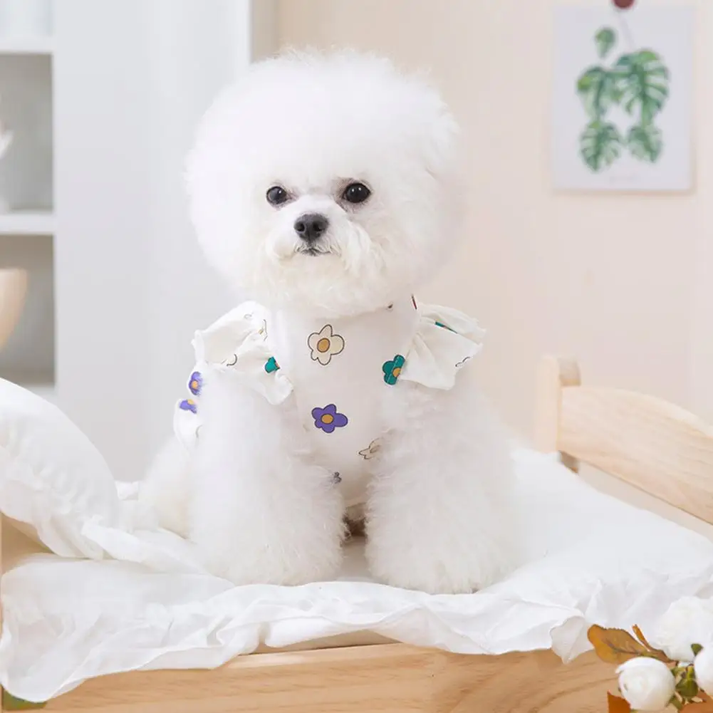 Pet Dog Flowers Printed Dress Soft Breathable Lightweight Flutter Sleeve Comfortable Pet Clothes For Small Medium Dogs Cats
Pet Dog Flowers Printed Dress Soft Breathable Lightweight Flutter Sleeve Comfortable Pet Clothes For Small Medium Dogs Cats