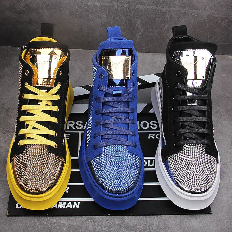 Men's Shoes 2022 New Spring Versatile High-Top Board Trendy Rhinestone Nightclub Men's Height Increasing Leisure Trendy Shoes
Men's Shoes 2022 New Spring Versatile High-Top Board Trendy Rhinestone Nightclub Men's Height Increasing Leisure Trendy Shoes
