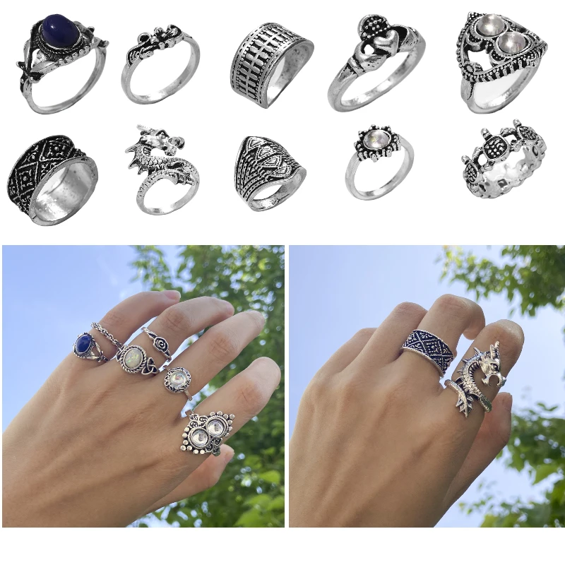 Vintage Punk Crystal Finger Rings for Women Bohemian Geometric Ring Set Boho Party Anel Anillos Mujer Jewelry 2022
Vintage Punk Crystal Finger Rings for Women Bohemian Geometric Ring Set Boho Party Anel Anillos Mujer Jewelry 2022