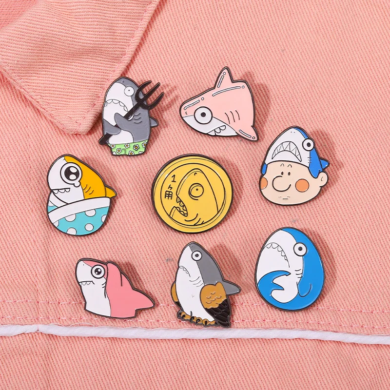 Cartoon funny shark enamel brooch Cartoon animal baby brooch Bag decoration metal badge Accessories wholesale Send friends gifts 
Cartoon funny shark enamel brooch Cartoon animal baby brooch Bag decoration metal badge Accessories wholesale Send friends gifts