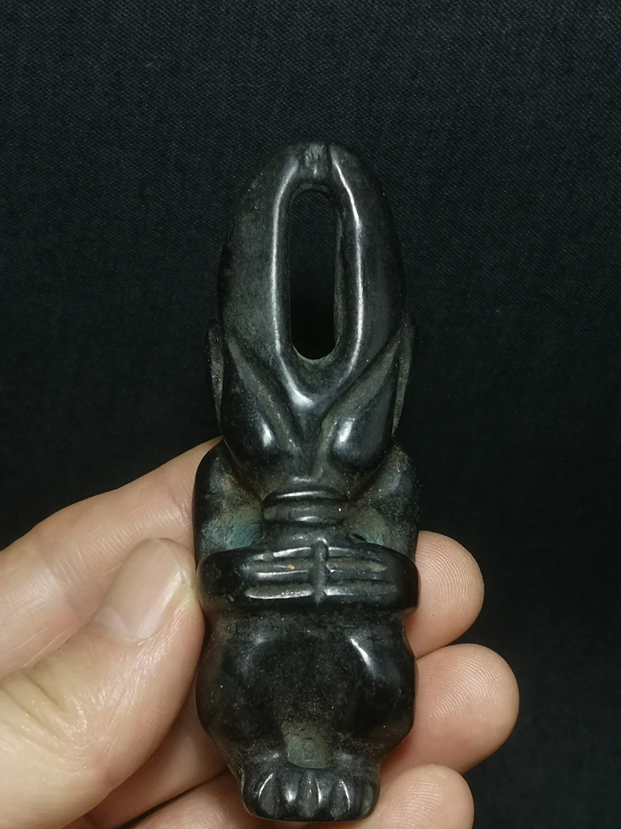 1919 Collection Old Chinese Hongshan Culture Black Magnet Jade Carving Person Pendant Ornament gift
1919 Collection Old Chinese Hongshan Culture Black Magnet Jade Carving Person Pendant Ornament gift