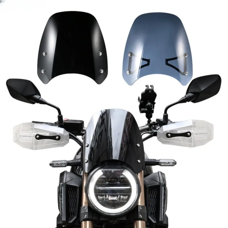 Motorcycle Accessories Windscreen Is Suitable for Honda Motorcycle CB650R Modified Front Windscreen and Raised Windscreen 
Motorcycle Accessories Windscreen Is Suitable for Honda Motorcycle CB650R Modified Front Windscreen and Raised Windscreen