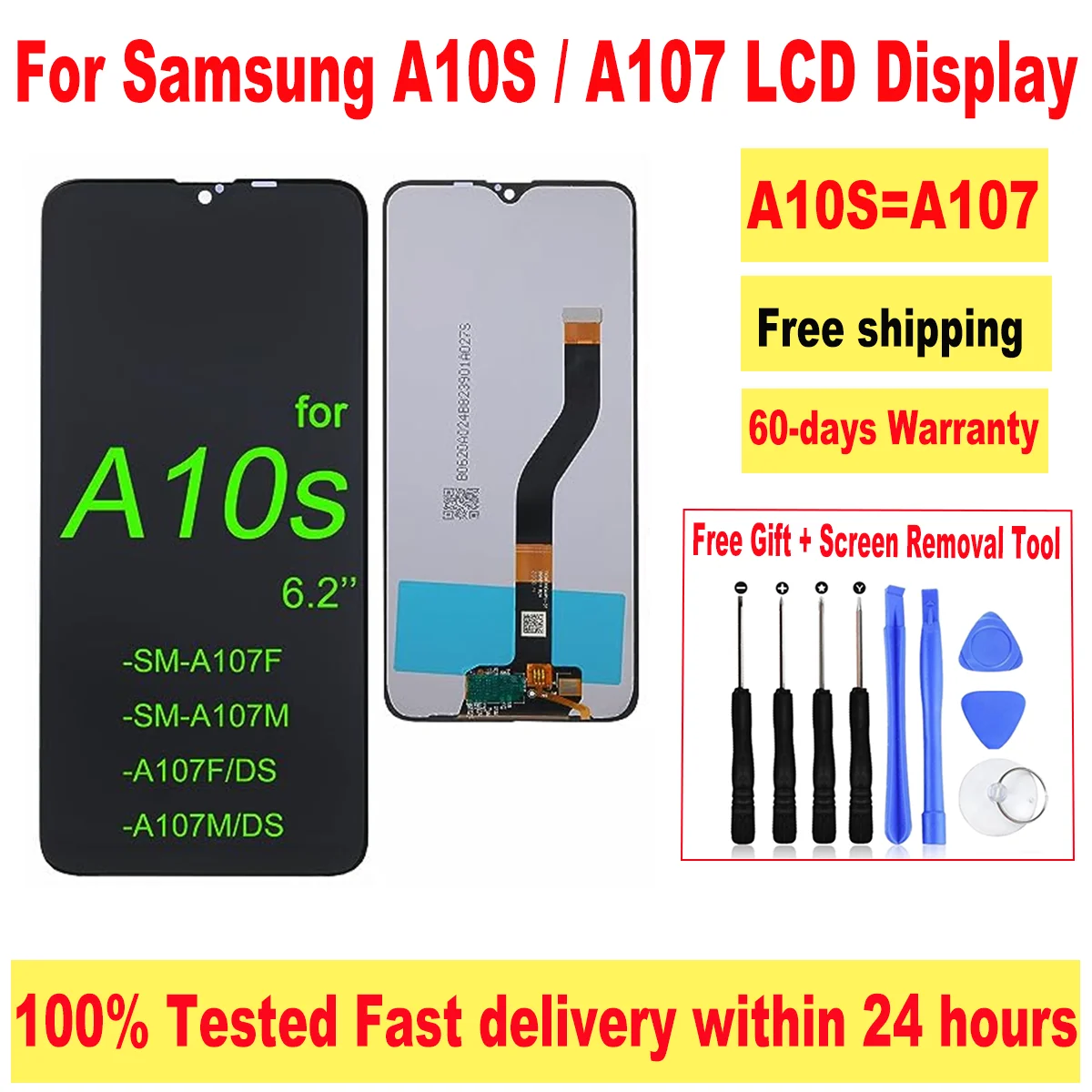 Screen Replacement With Frame For Samsung Galaxy A10S A107 LCD Display Touch Screen Digitizer Assembly For Samsung A107F LCD
Screen Replacement With Frame For Samsung Galaxy A10S A107 LCD Display Touch Screen Digitizer Assembly For Samsung A107F LCD