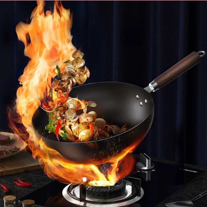 Large Iron Pot Household Cooking Pot Old-fashioned Gas Stove Suitable for Gas Stove General Uncoated Poly-oil Frying Pot
Large Iron Pot Household Cooking Pot Old-fashioned Gas Stove Suitable for Gas Stove General Uncoated Poly-oil Frying Pot