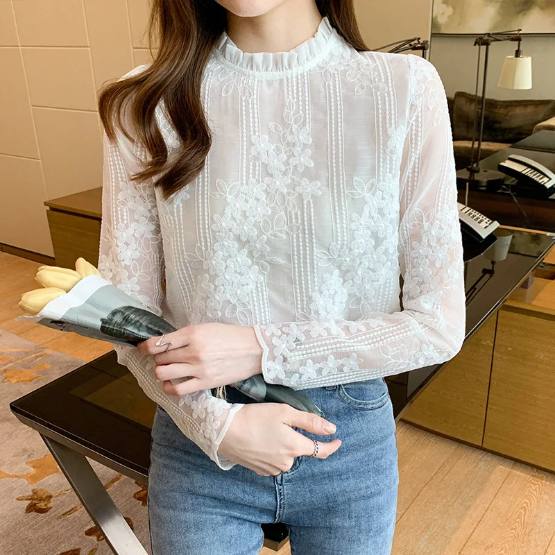 White Chiffon Shirt Women 2022 New Loose Long Sleeved Top Large Inner Lace Shirt
White Chiffon Shirt Women 2022 New Loose Long Sleeved Top Large Inner Lace Shirt