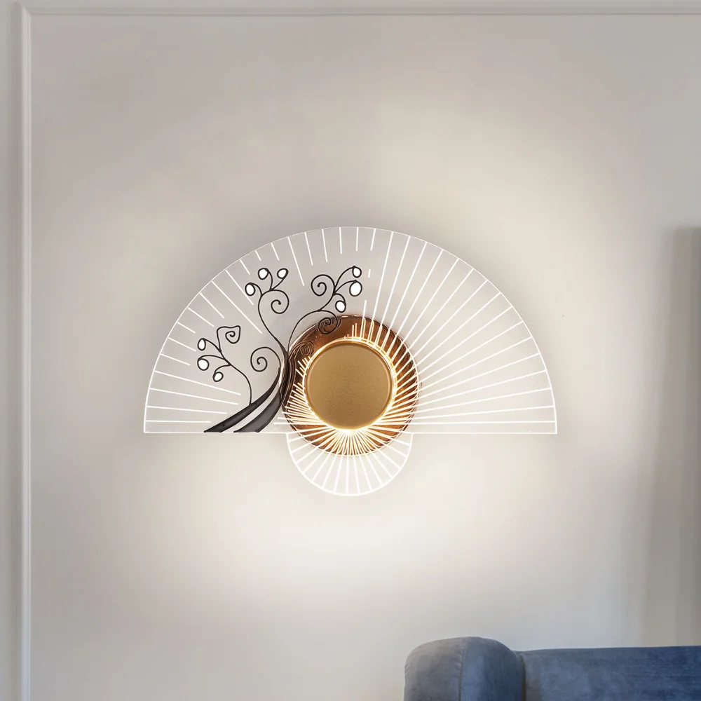 18W Modern Led Acrylic Wall Lamp Fan-Shaped LED Wall Lighting Bedding Room Living Room Indoor Wall Light Fixtures 
18W Modern Led Acrylic Wall Lamp Fan-Shaped LED Wall Lighting Bedding Room Living Room Indoor Wall Light Fixtures