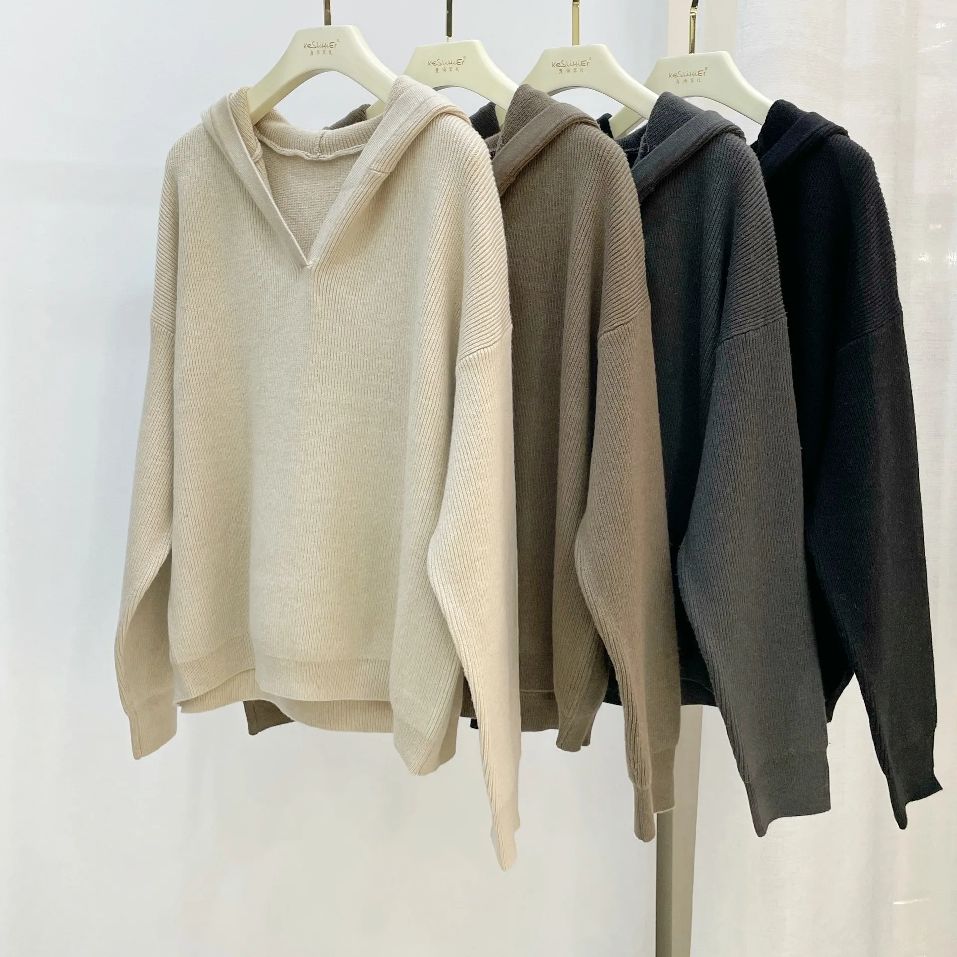 Autumn Winter Woolen Thick Casual Hooded Sweater Korean Loose Womens Long Sleeve Knitted Pullover Oversize Girls Wool Knit Top
Autumn Winter Woolen Thick Casual Hooded Sweater Korean Loose Womens Long Sleeve Knitted Pullover Oversize Girls Wool Knit Top
