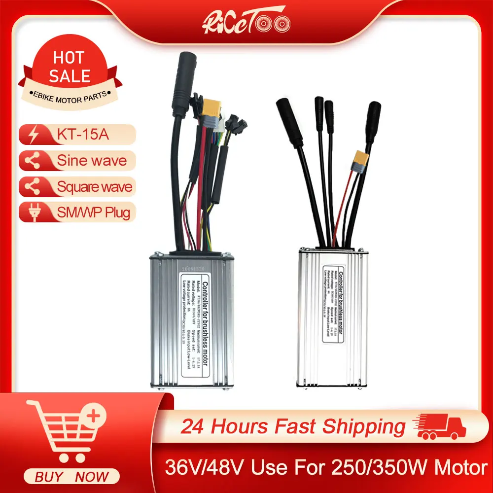Electric Bicycle KT-15A Squarewave Sinewave Controller Waterproof Plug 36V48V For 250W350W Motor Electric Scooter
Electric Bicycle KT-15A Squarewave Sinewave Controller Waterproof Plug 36V48V For 250W350W Motor Electric Scooter