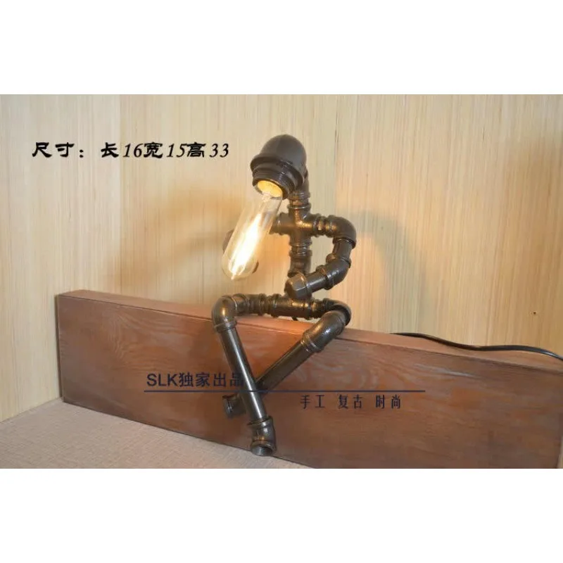 Finished Water Pipe DIY Handicrafts American Style Rural Creative Iron Edison Industrial Loft Retro Coffee Bar Robot Desk Lamp
Finished Water Pipe DIY Handicrafts American Style Rural Creative Iron Edison Industrial Loft Retro Coffee Bar Robot Desk Lamp