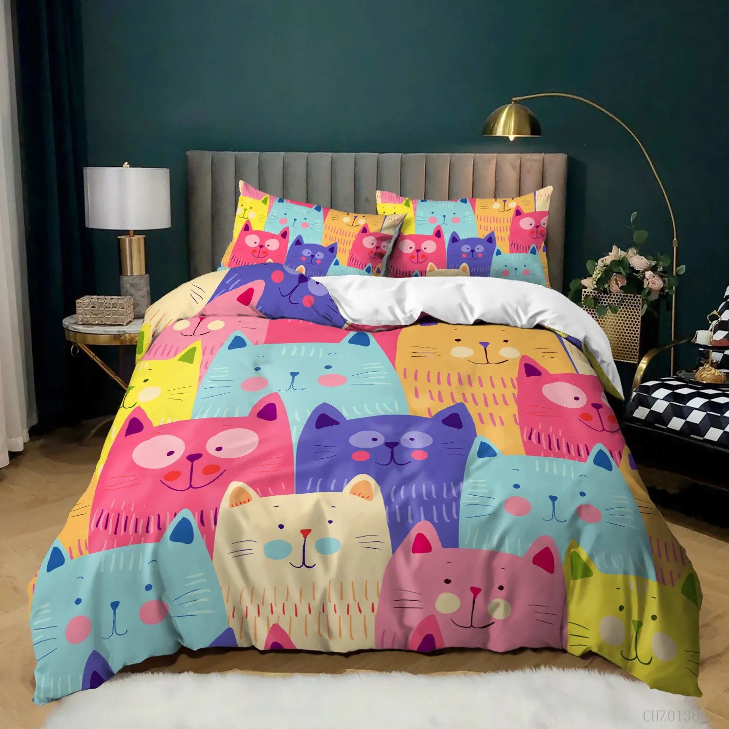 Cartoon Kittens Funny Smiling Doodle Humorous Twin Bedding Set Animal Duvet Cover Set Boy Girls Queen King Polyester Quilt Cover
Cartoon Kittens Funny Smiling Doodle Humorous Twin Bedding Set Animal Duvet Cover Set Boy Girls Queen King Polyester Quilt Cover